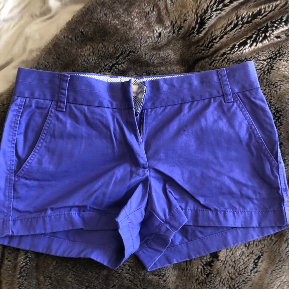 J. Crew High Waist Purple Shorts